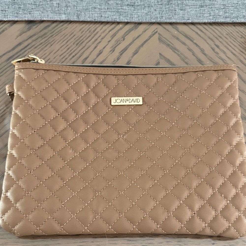 Joan & David Brown Quilted Clutch